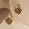 Celine Heart charm earrings
