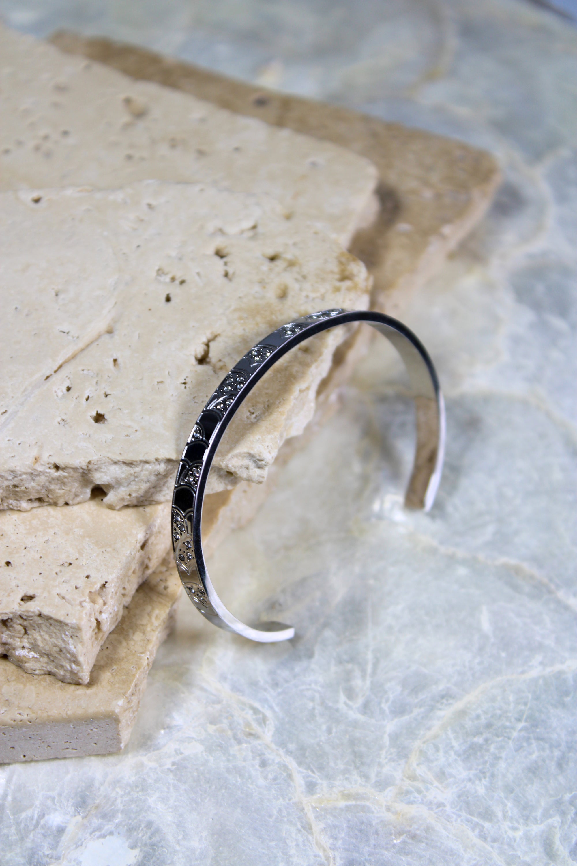 Dagmar Engraved Bangle