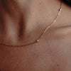Dorota Zirconia Gold Necklace when worn