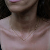 Dorota Zirconia Gold Necklace when worn