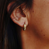 Eliska Zirconia Huggie Earrings