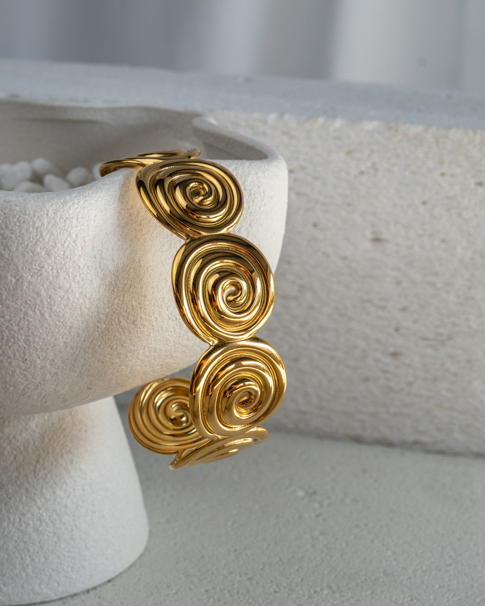Elzbieta Circles Cuff Bangle
