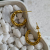 Femke Gold Coral Hoop Earrings