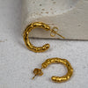 Femke Gold Coral Hoop Earrings