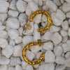 Femke Gold Coral Hoop Earrings