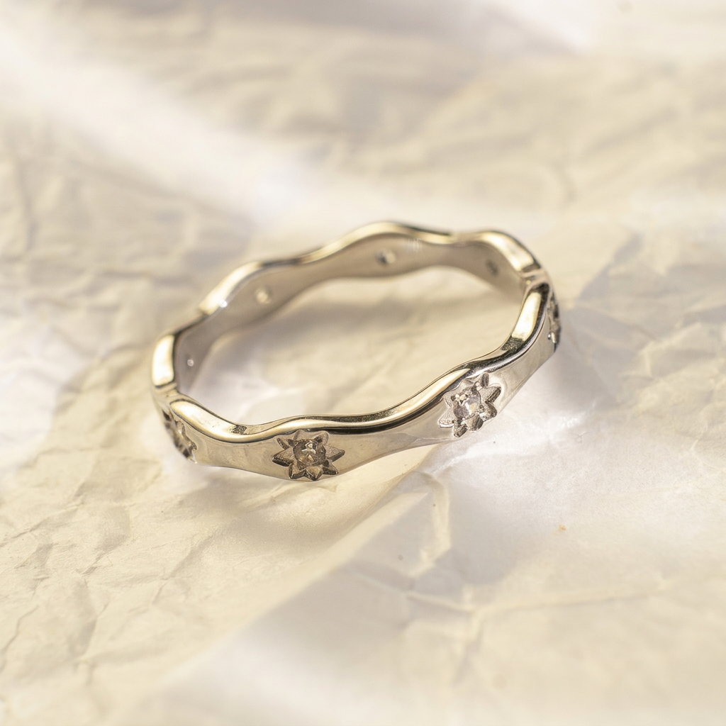 Gabriela Star Etched Ring