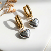 Valentina Two Tone Heart Earrings