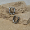 Greta Oval Huggie Earrings