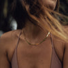 Model wearing  Laia Gold Circles Necklace