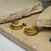 Larisa Twisted Gold Hoop Earrings