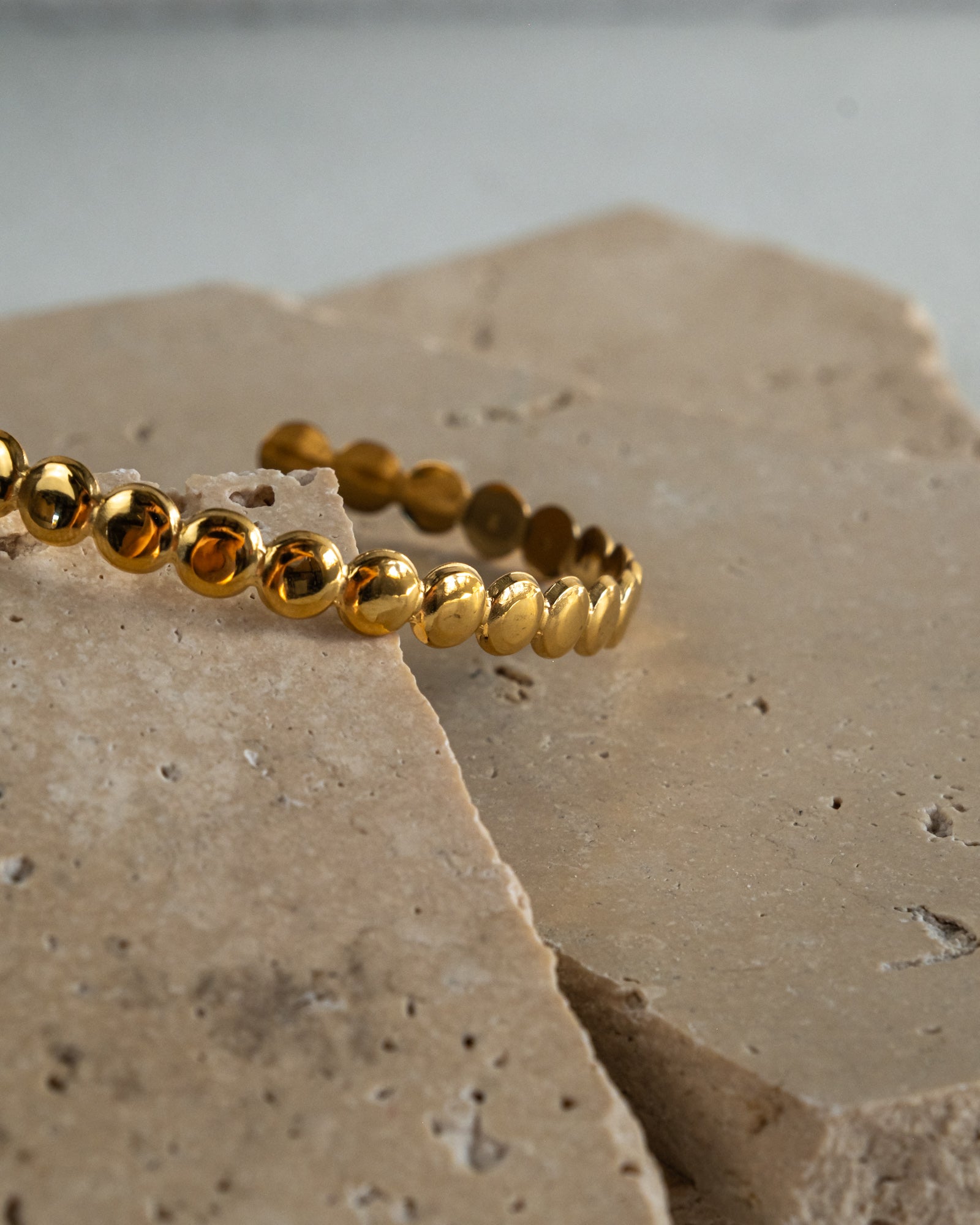 Leona Gold Pebbled Cuff Bracelet