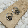 Magdalena Flower Huggie Earrings