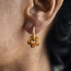 Magdalena Flower Huggie Earrings