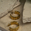 Marina Gold Coral Hoop Earrings