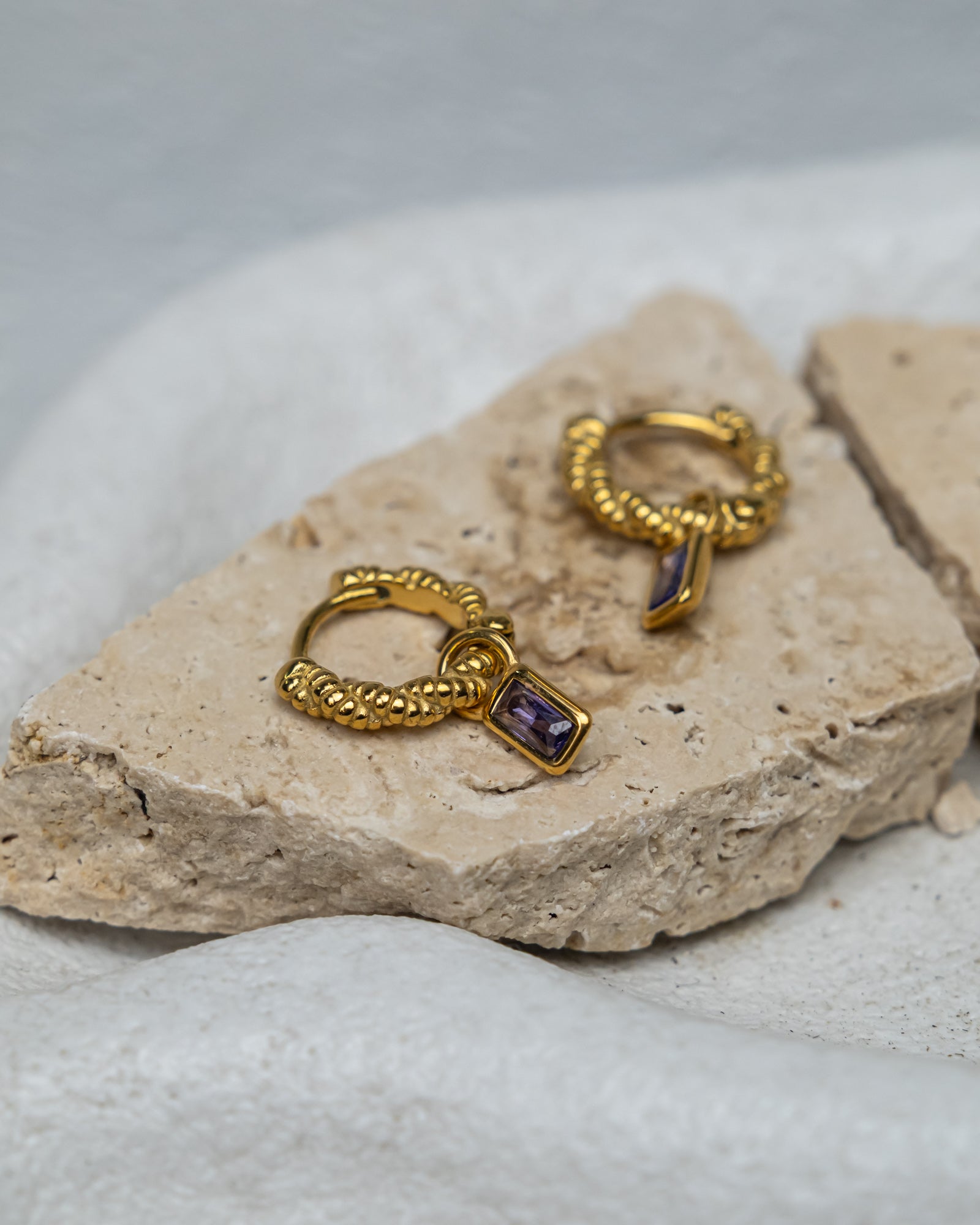 Noemi Gem Drop Earrings (Gold)
