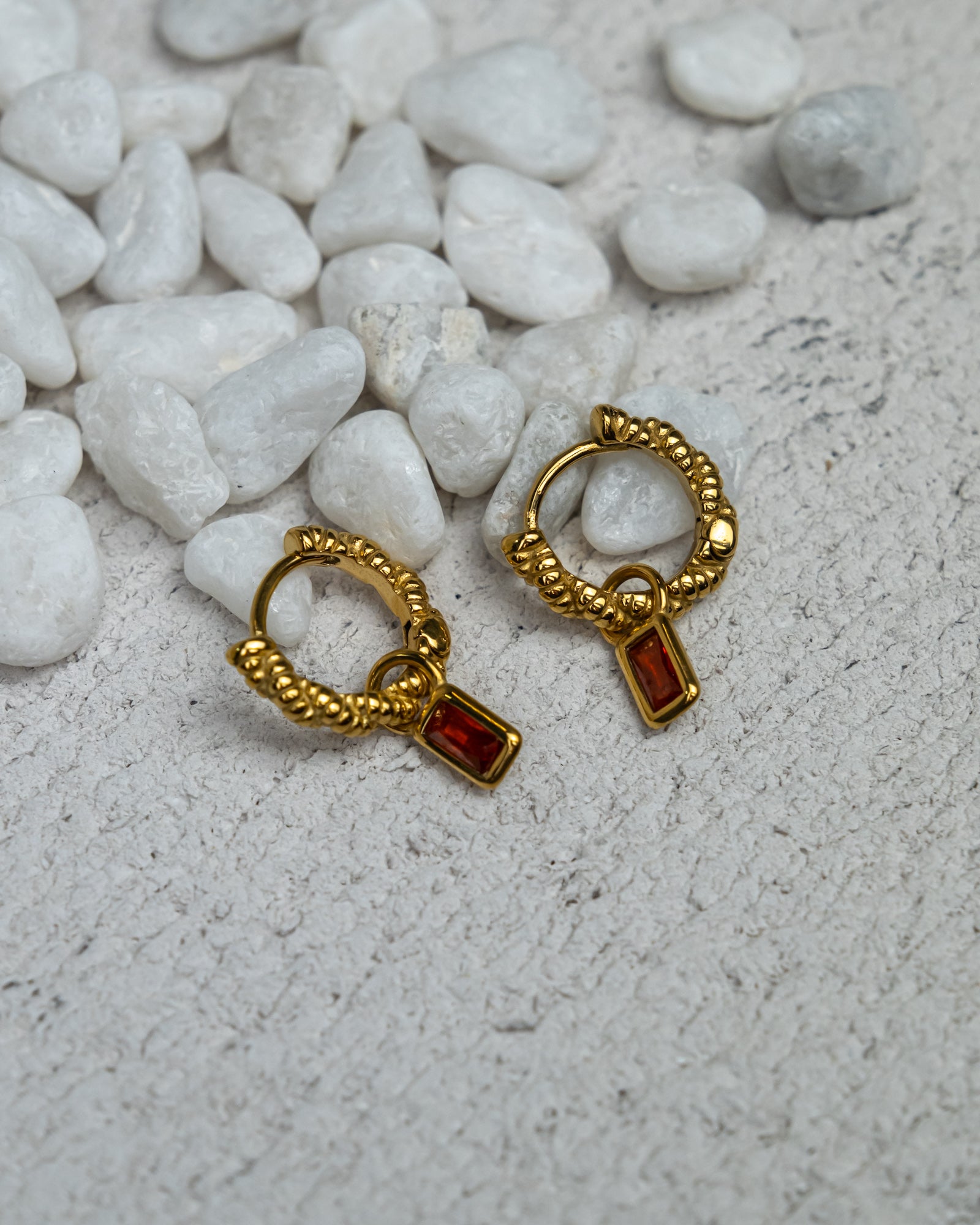 Noemi Gem Drop Earrings (Gold)