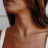 Olivie Twisted Gold Necklace on a model's neck