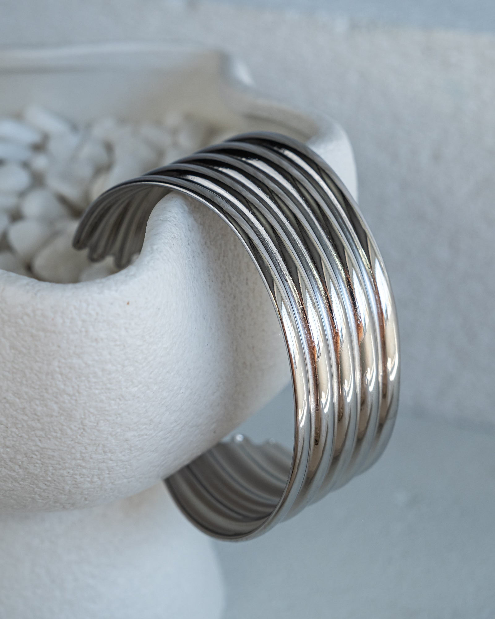 Simona Ribbed Cuff Bracelet