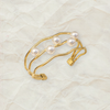 Sanita Pearl Wave Cuff Bracelet