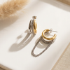 Elara Two Tone chain Earring