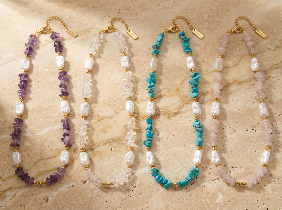 Morgan Semi Precious stone Necklace